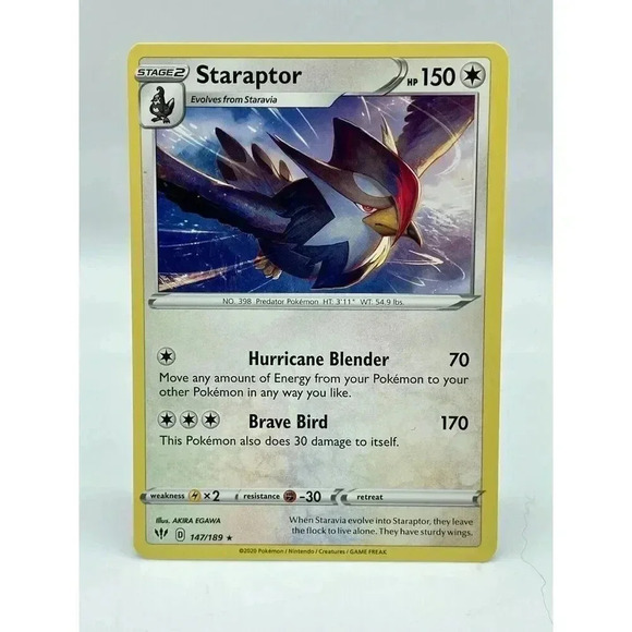 Staraptor 147/189 Darkness Ablaze Pokemon TCG Mint‎ Unplayed - Picture 1 of 6